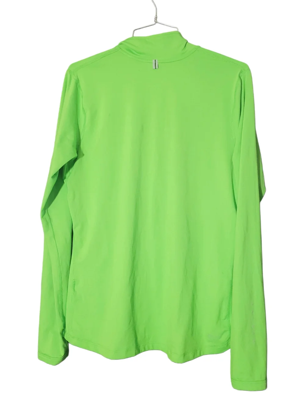 Nike Women's Element Neon Green Dri-FIT Quarter Zip & Thumb Holes
